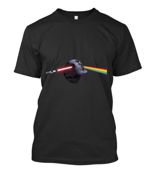 Dark Side Of The Death Star Wars Rainbow Prism T-Shirt