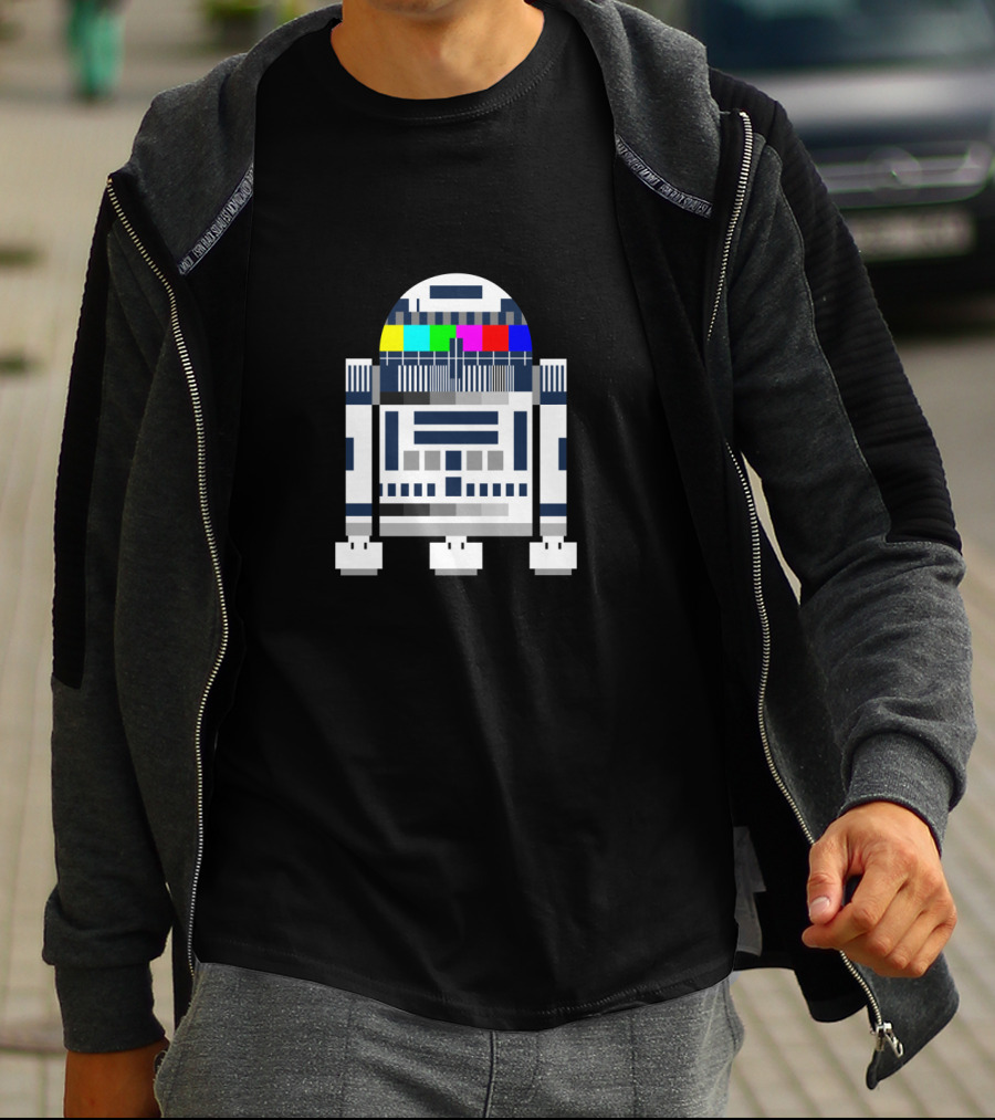 Classic R2 D2 Droid Star Wars TV Screen Elements T-Shirt