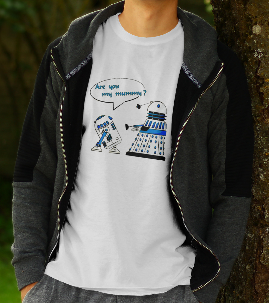 Are You My Mummy R2 D2 Dalek Star Wars Doctor Who Crossover T-Shirt
