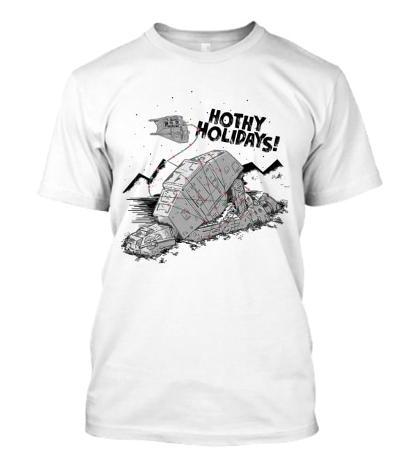 Hothy Holidays Star Wars AT-AT With Christmas Lights T-Shirt
