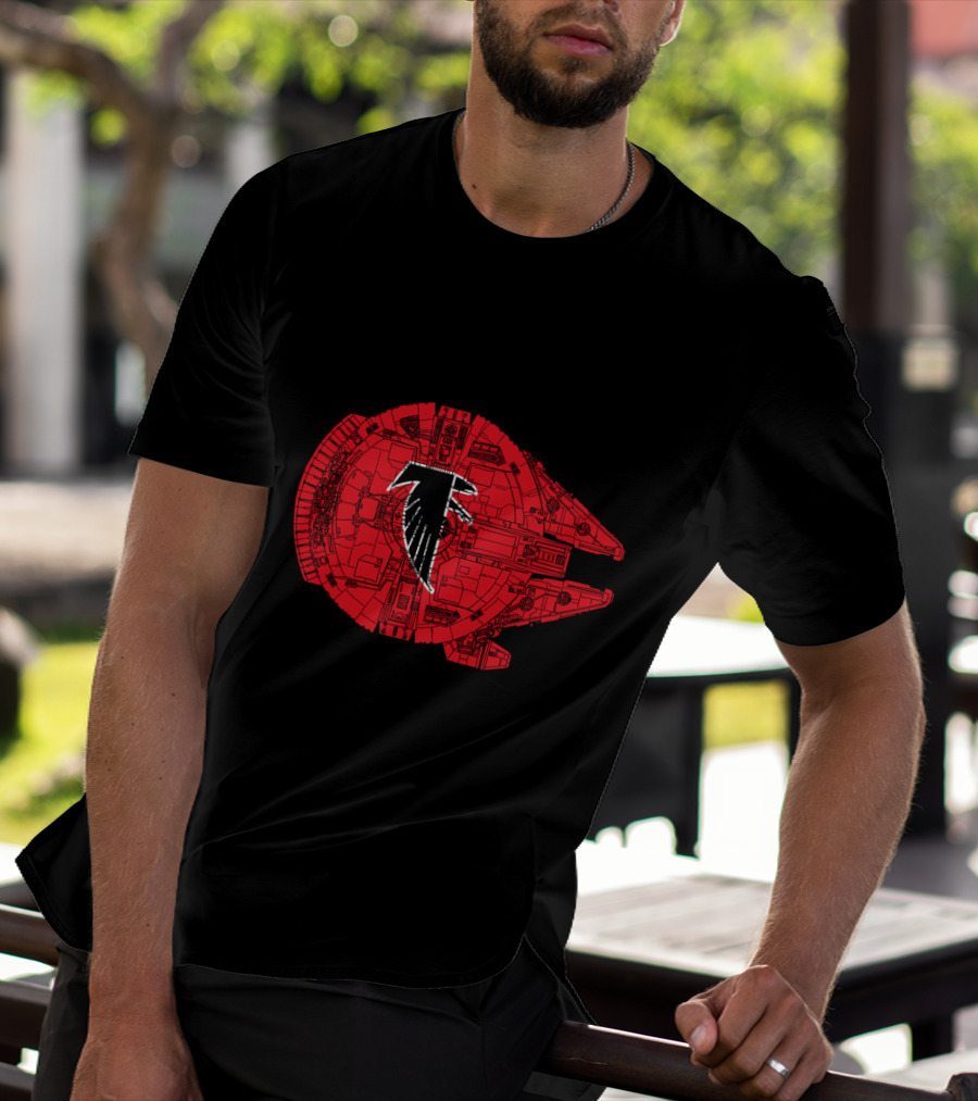 Atlanta Falcons Star Wars Millennium Falcon Crossover T-Shirt