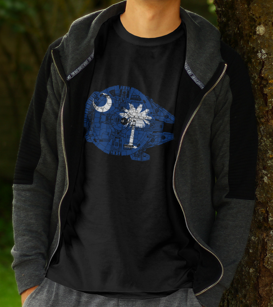 South Carolina Flag Millennium Falcon T-Shirt