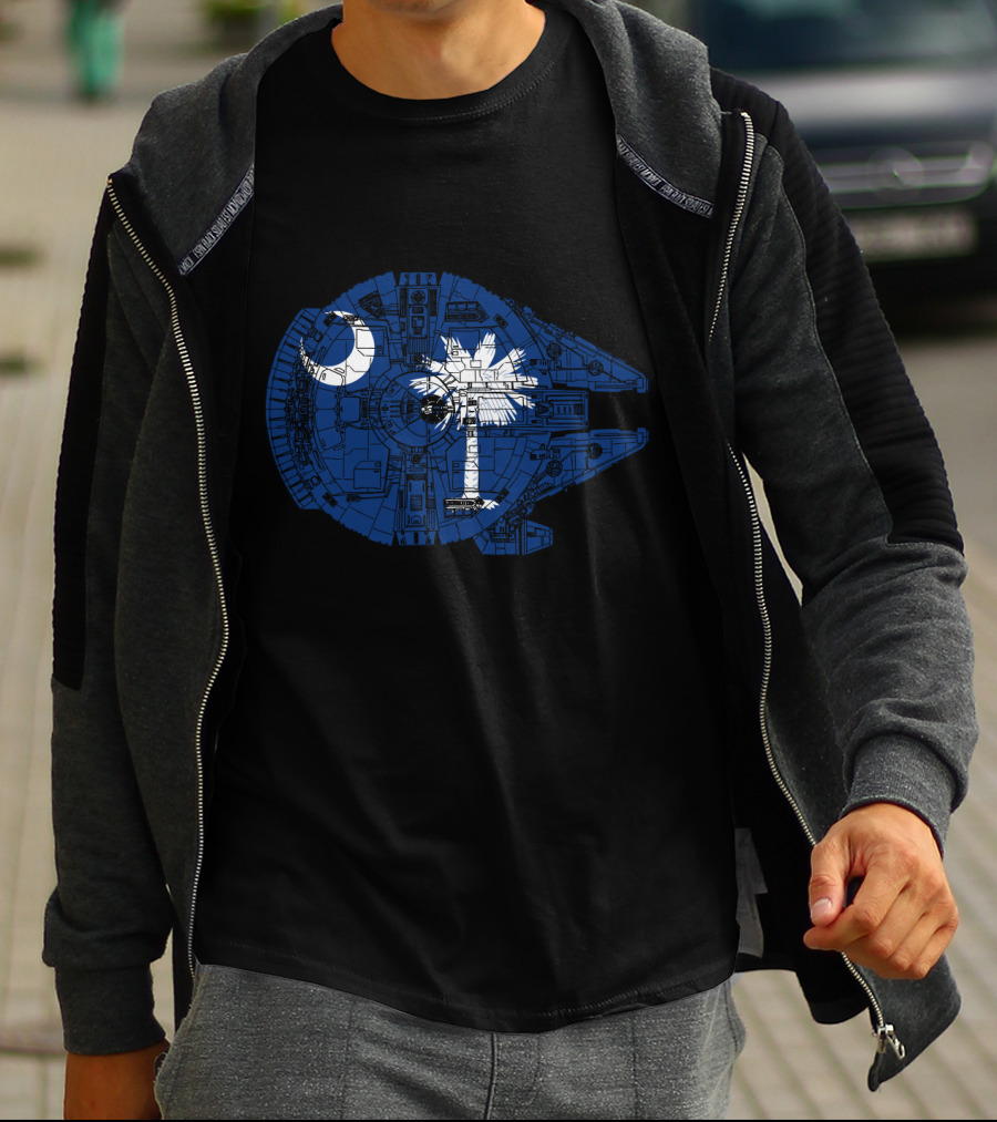 South Carolina Flag Millennium Falcon T-Shirt