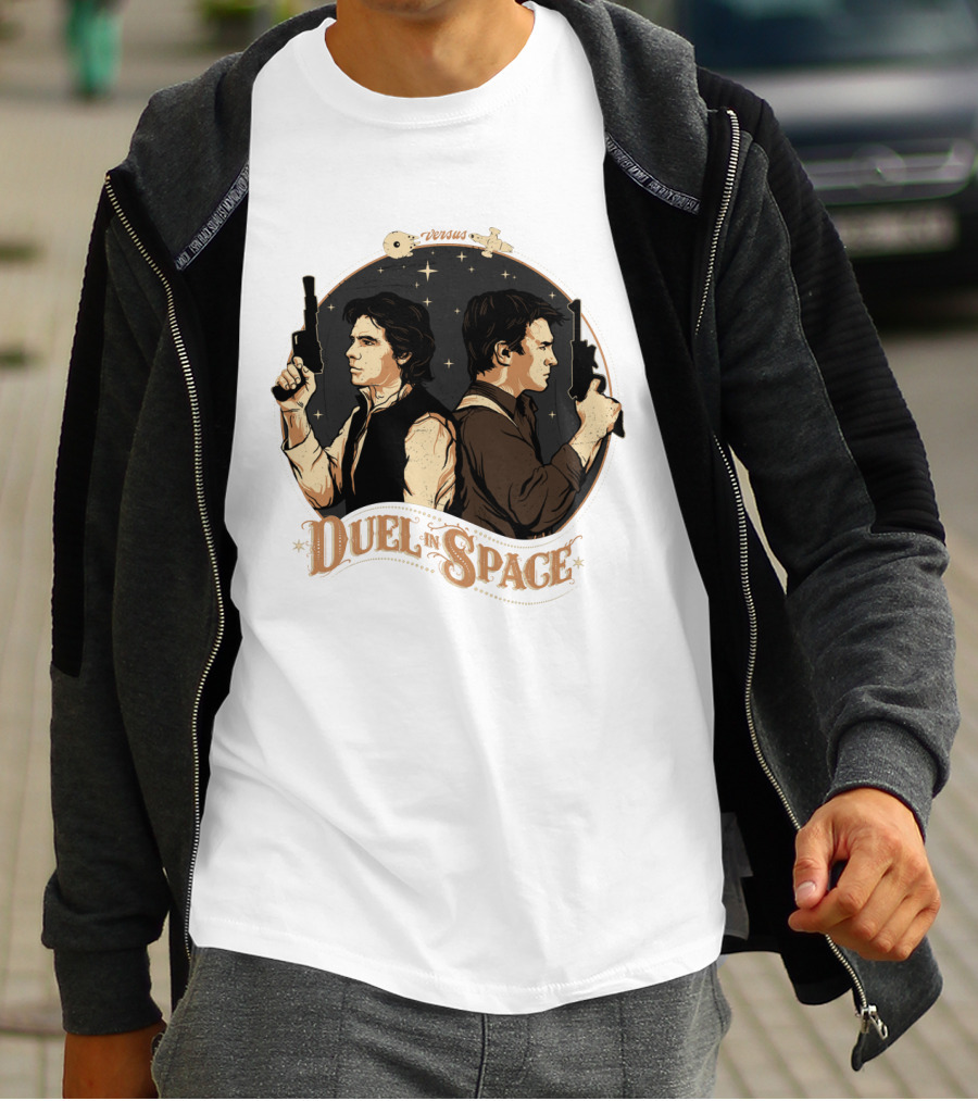 Duel In Space Versus Han Solo Star Wars T-Shirt
