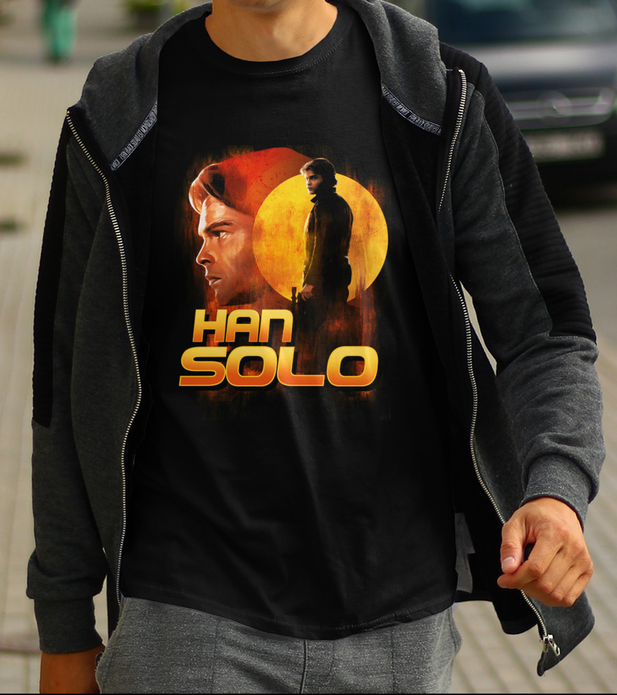 Young And Wild Han Solo Star Wars Iconic Character Graphics T-Shirt
