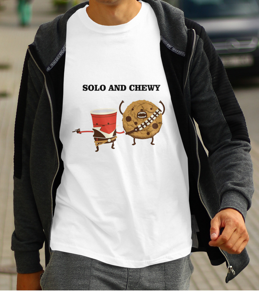 Solo And Chewy Han Solo Cup Cookie Star Wars Mashup T-Shirt