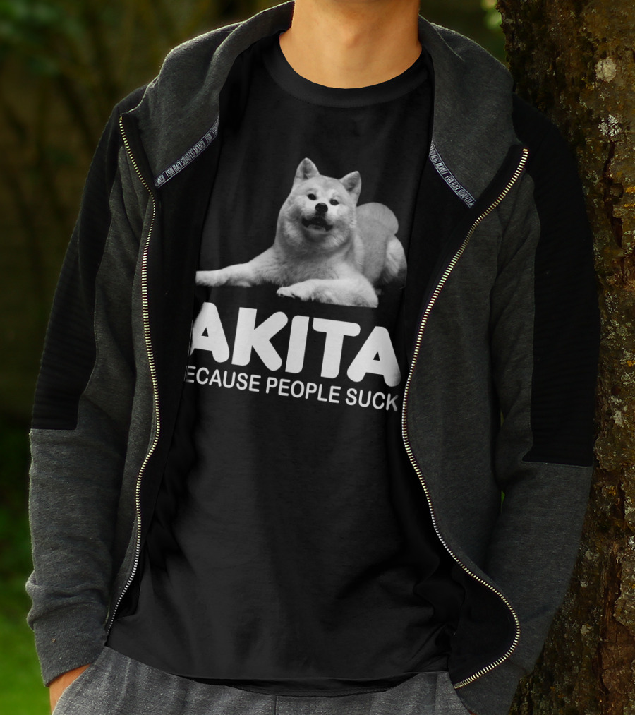 AKITA Because People Suck Dog Lovers T-Shirt