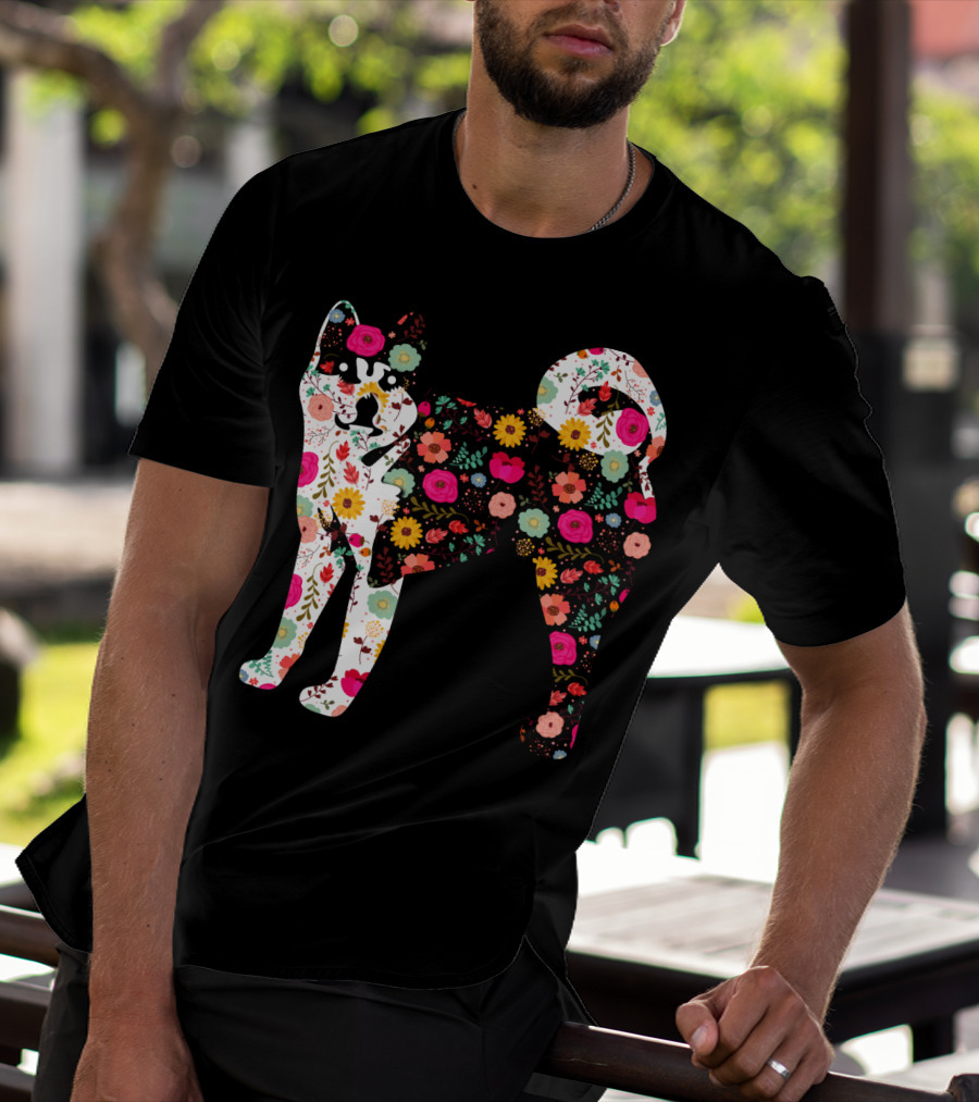 Akita Floral Patterned Body T-Shirt