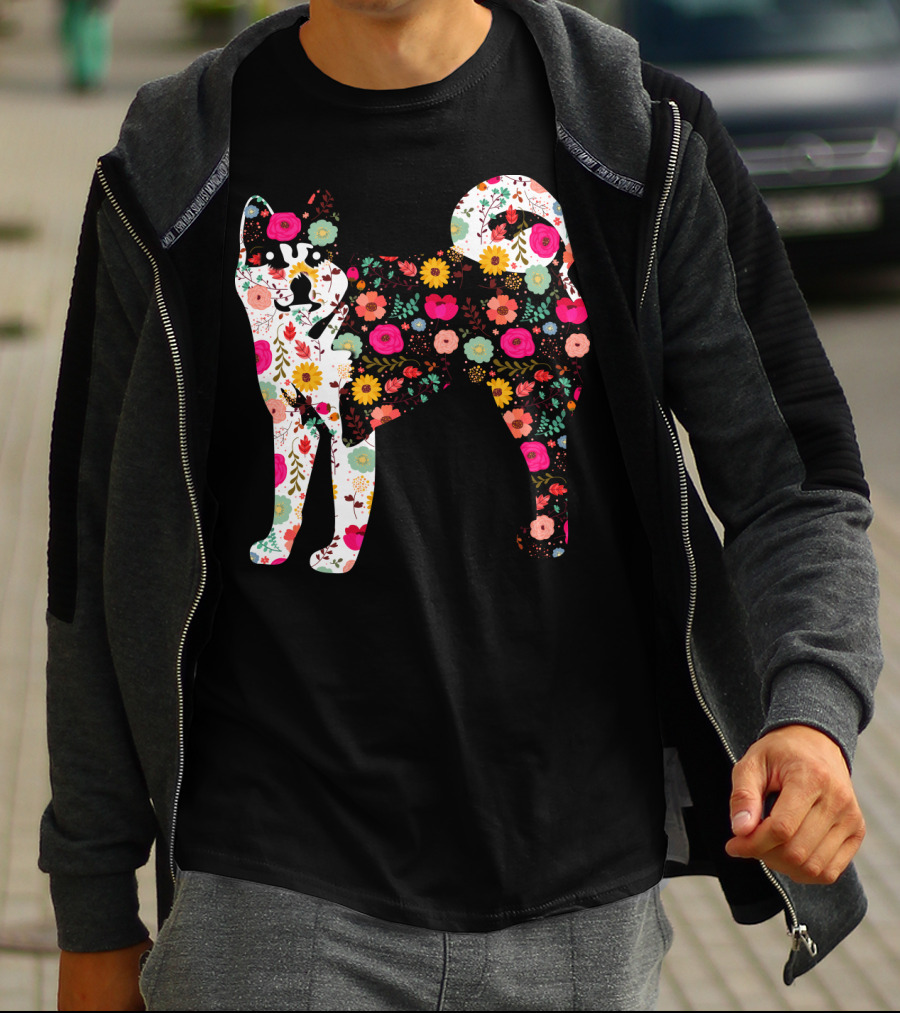 Akita Floral Patterned Body T-Shirt