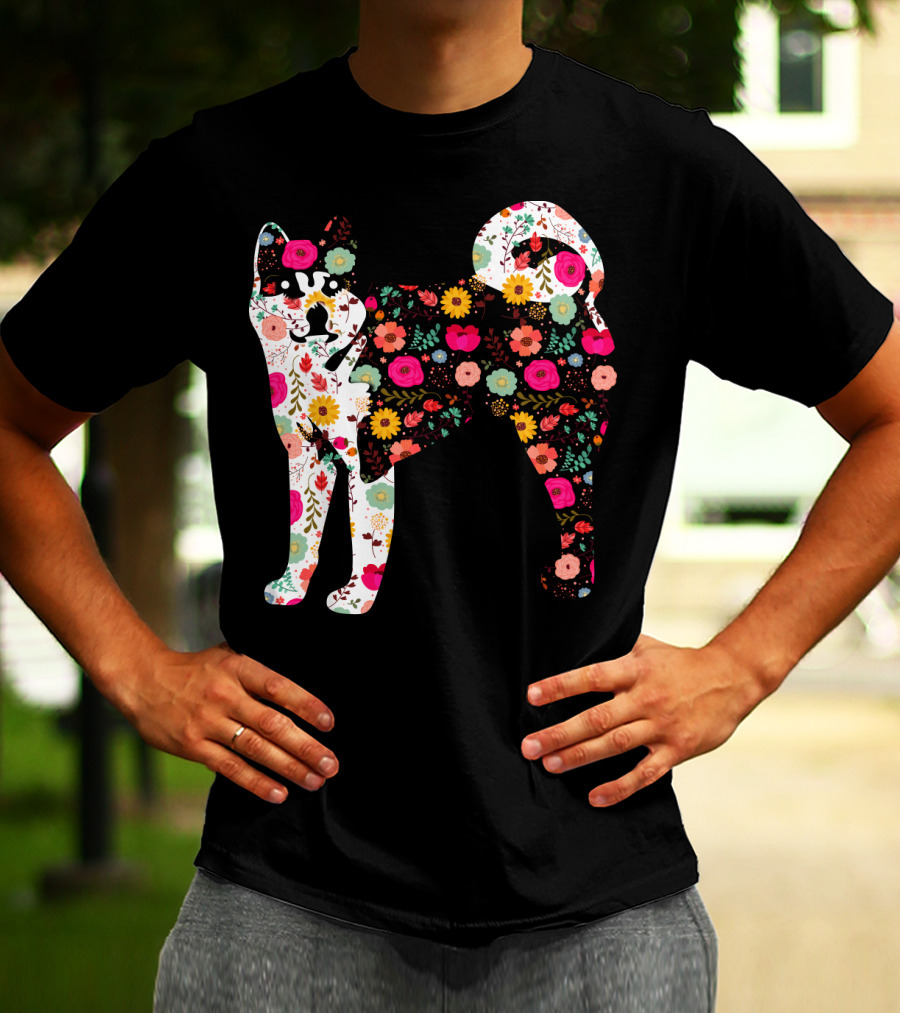 Akita Floral Patterned Body T-Shirt