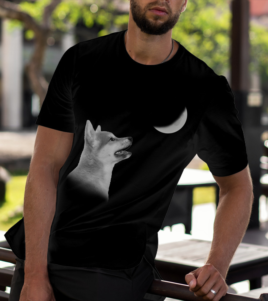Akita Moonlight Lunar Gaze T-Shirt