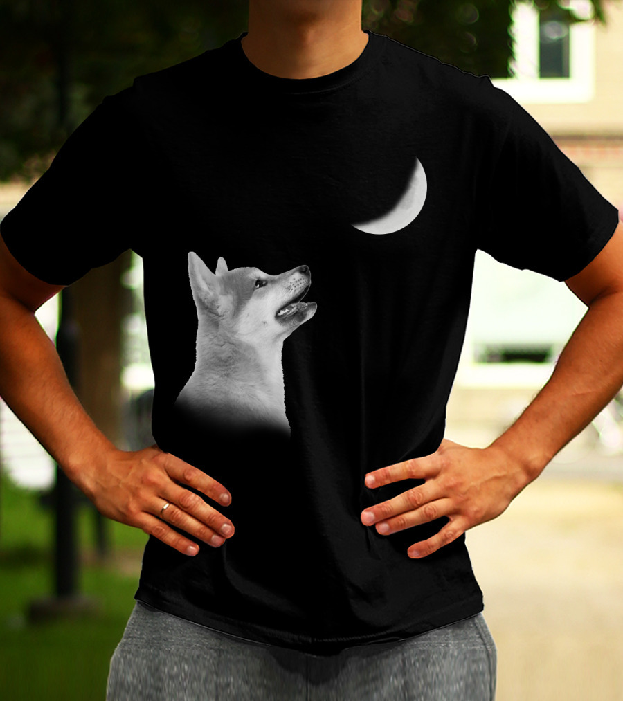 Akita Moonlight Lunar Gaze T-Shirt