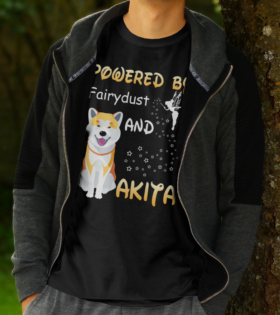 Powered By Fairydust And Akita T-Shirt
