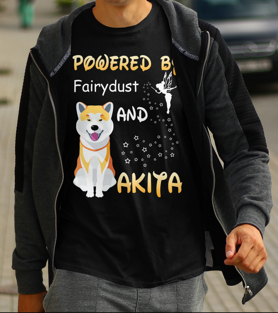 Powered By Fairydust And Akita T-Shirt