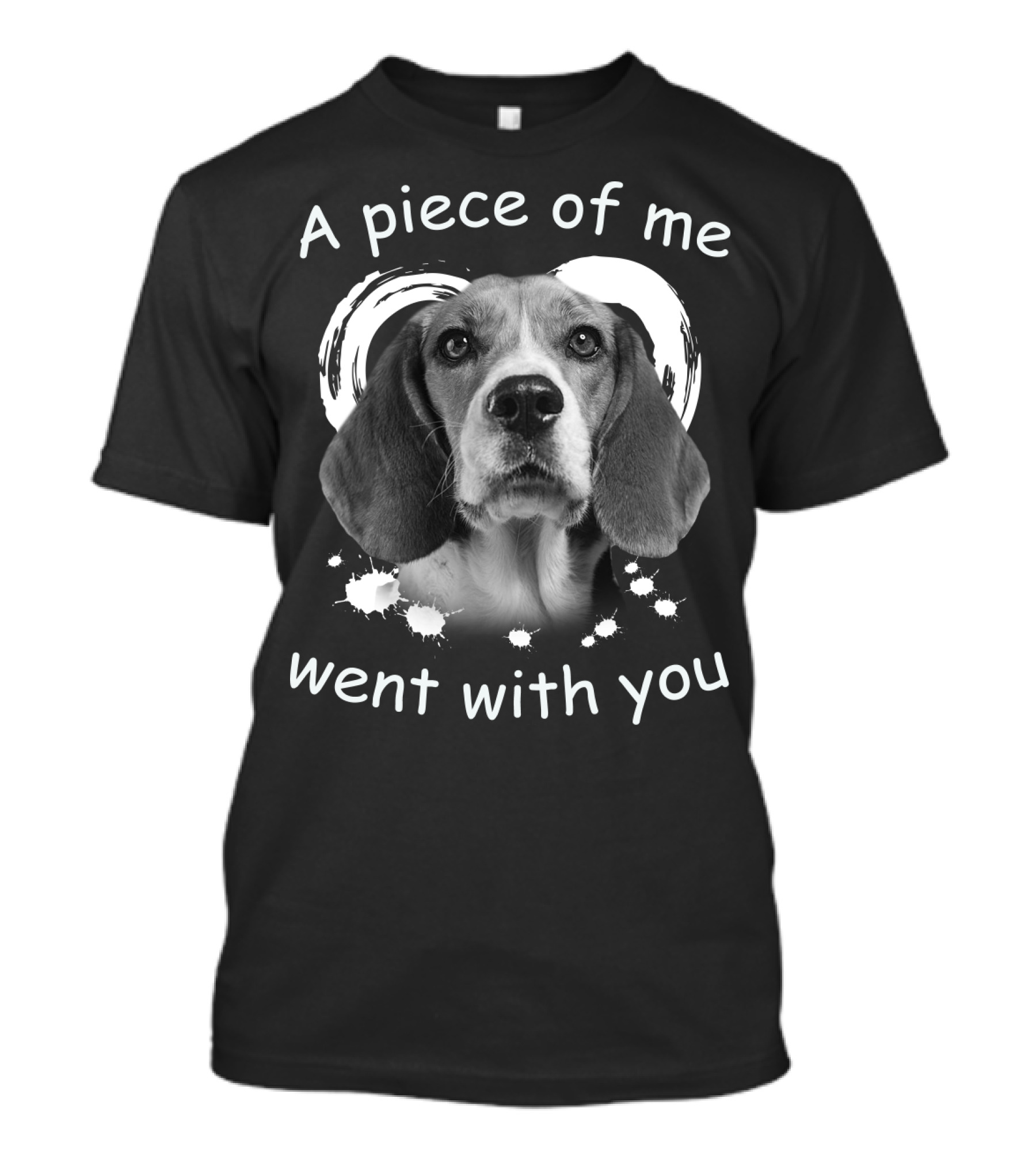 A Piece Of Me Went With You Dog Heart T-Shirt