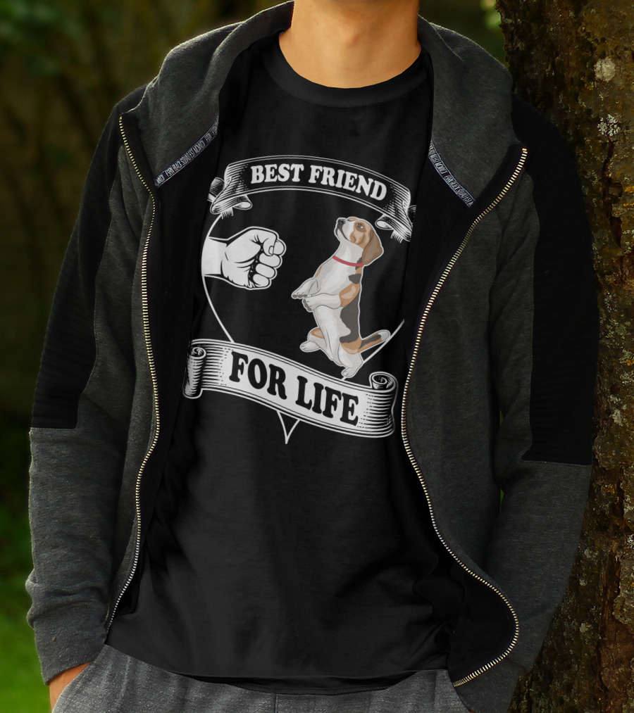 Beagle Best Friend For Life Fist Bump Paw T-Shirt