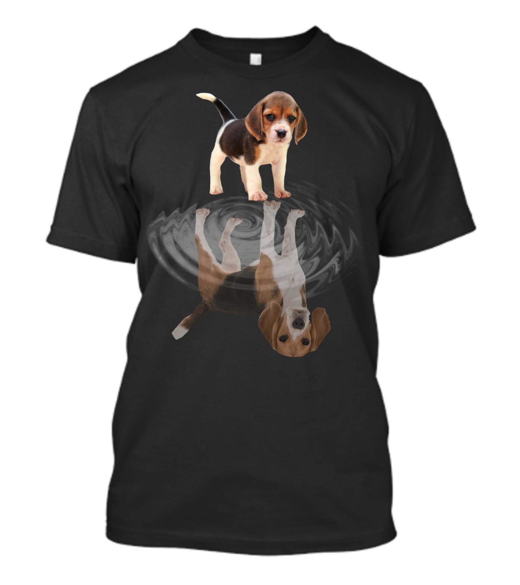 Beagle Puppy Reflection Ripple Mirror Artstyle T-Shirt