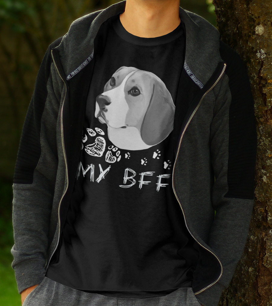 Beagle My BFF Paw Prints T-Shirt