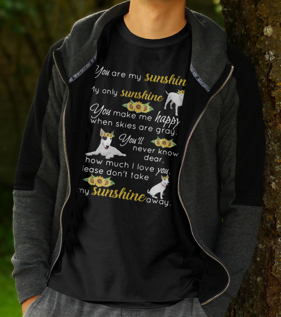You Are My Sunshine Bullterrier Happiness When Skies Are Gray T-Shirt