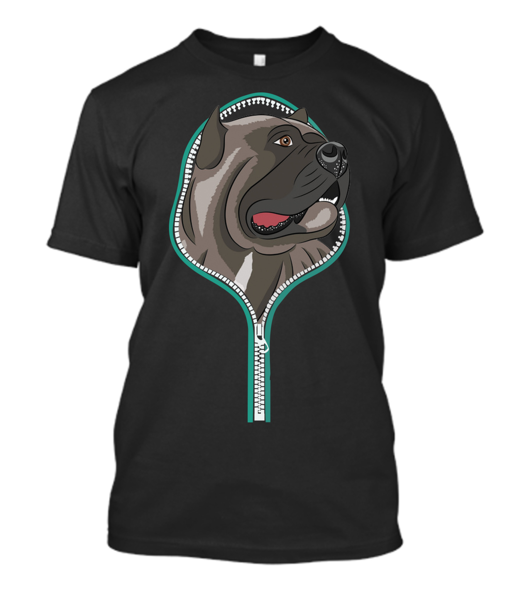 Cane Corso Dog Zipper Graphic Chiot Cane Corso Zip T-Shirt