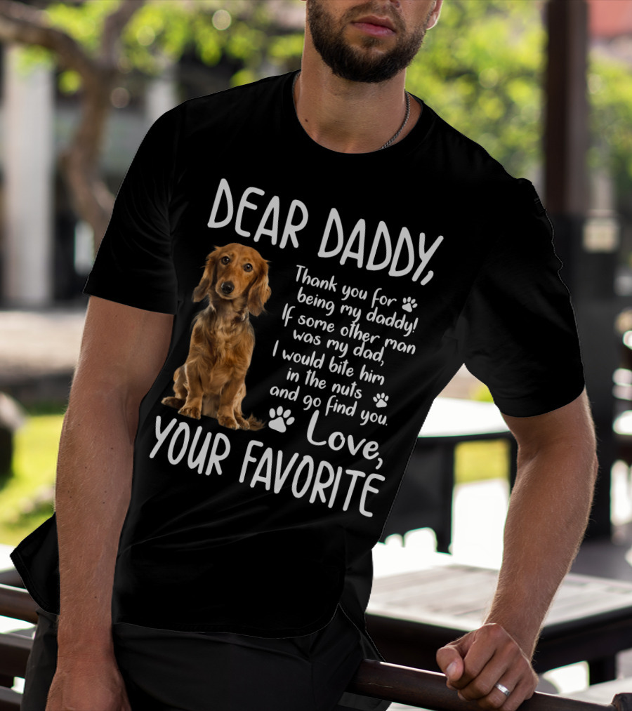 Dear Daddy Thank You For Being My Daddy Love Your Favorite Cocker Spaniel T-Shirt