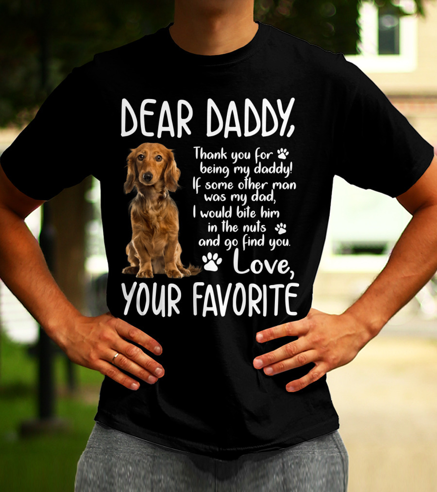 Dear Daddy Thank You For Being My Daddy Love Your Favorite Cocker Spaniel T-Shirt