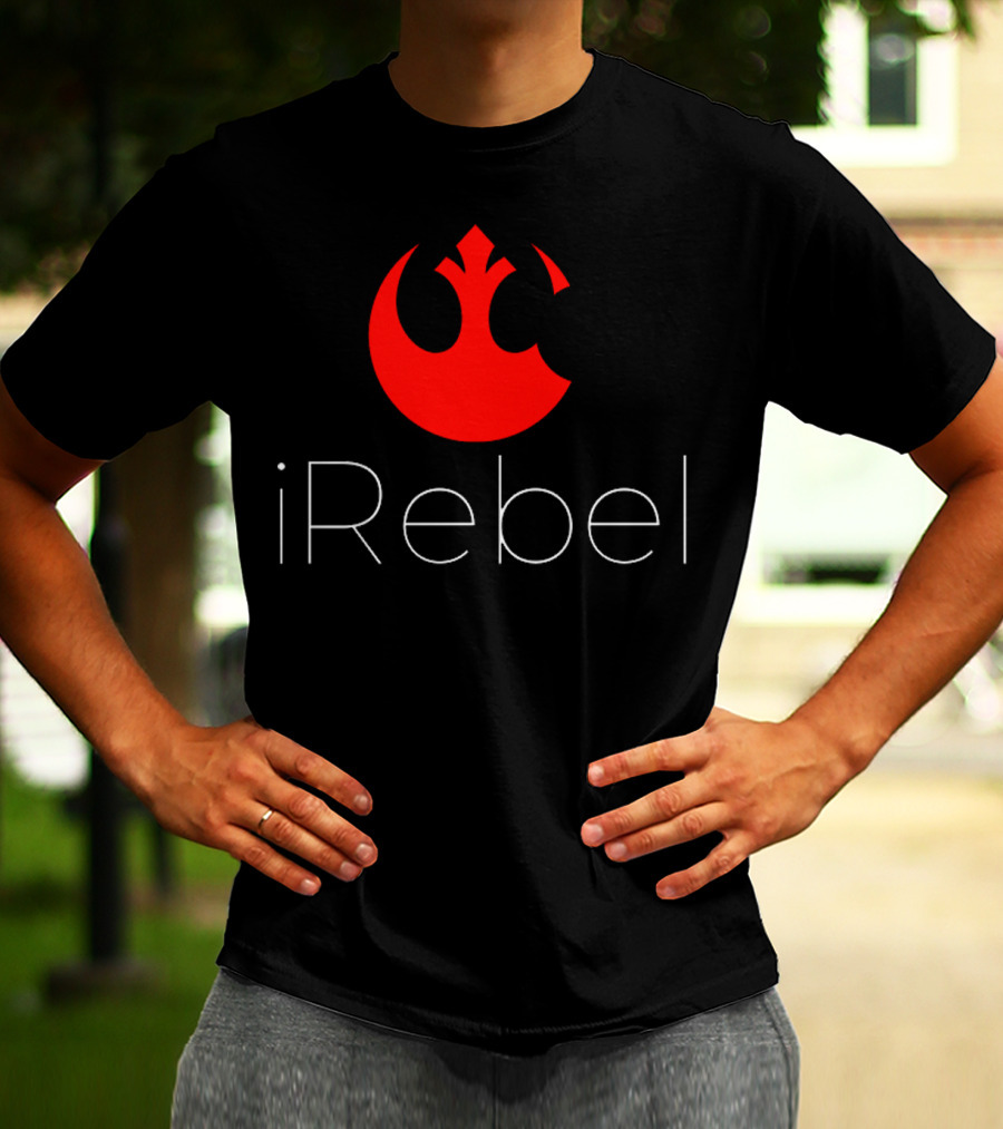 IRebel Star Wars Rebel Alliance Apple Logo Mashup T-Shirt
