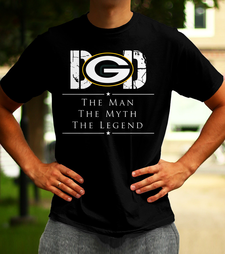 Green Bay Packers Dad The Man The Myth The Legend T-Shirt