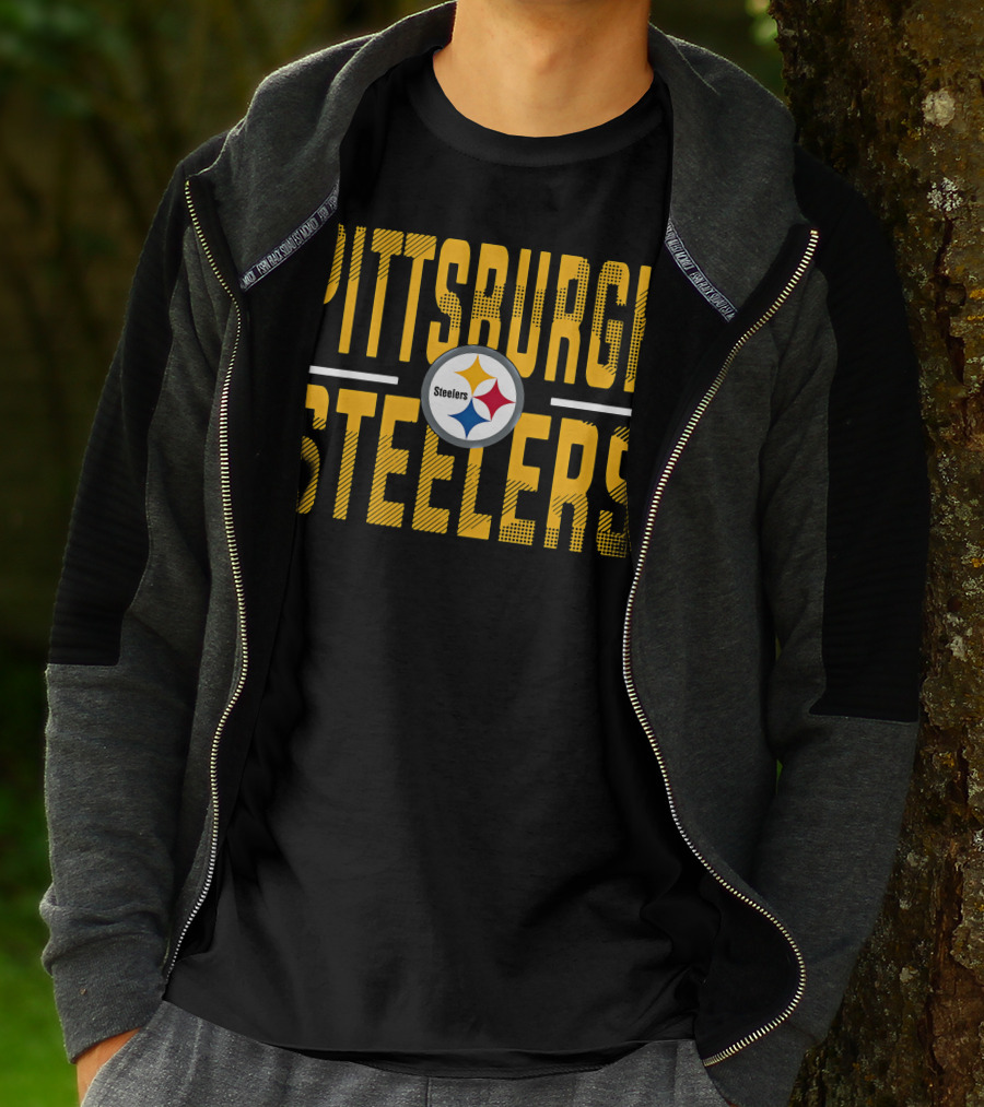 Pittsburgh Steelers Steelers Logo Yellow Black T-Shirt