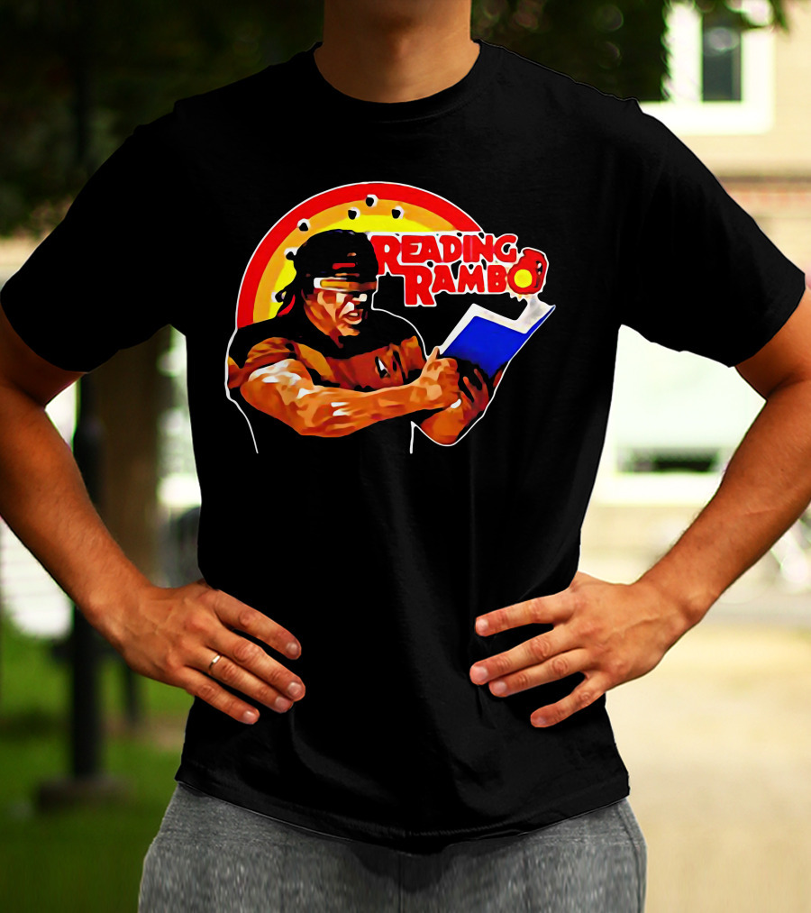 Reading Rambo Rainbow Book T-Shirt