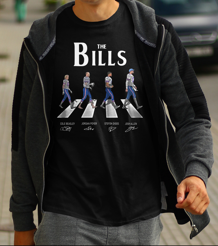 The Bills Abbey Road Cole Beasley Jordan Poyer Stefon Diggs Josh Allen Signatures T-Shirt