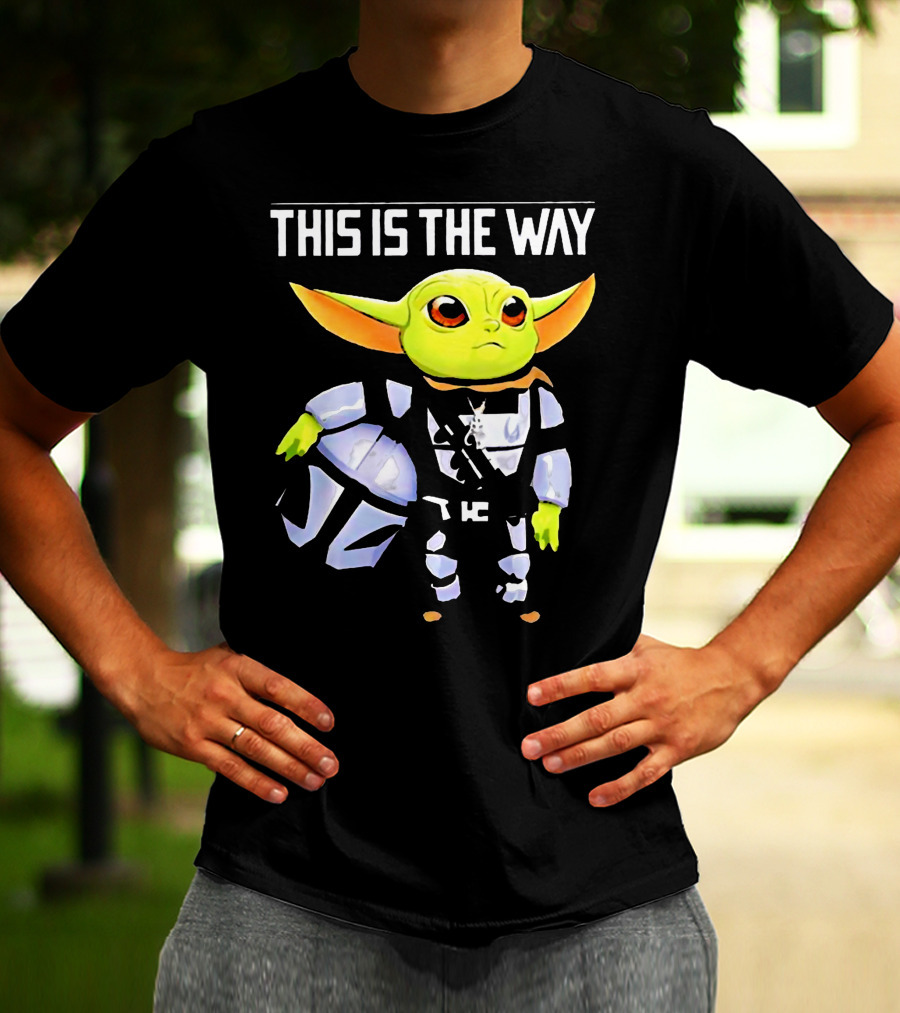 The Child Grogu This Is The Way Mandalorian Helmet Character T-Shirt