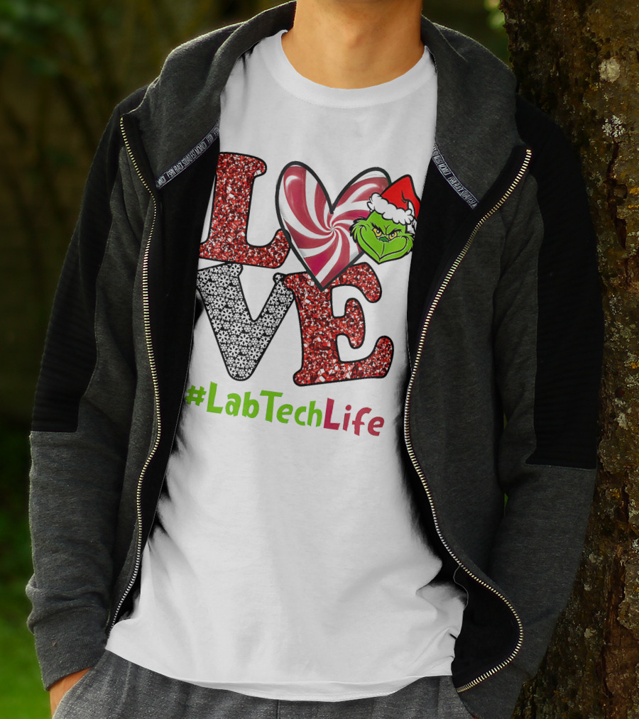 LOVE Grinch Heart #LabTechLife T-Shirt
