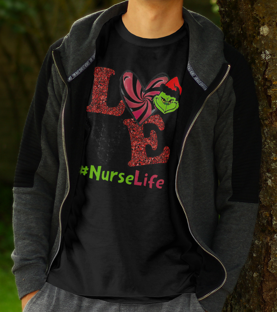 LOVE Grinch Heart #NurseLife T-Shirt
