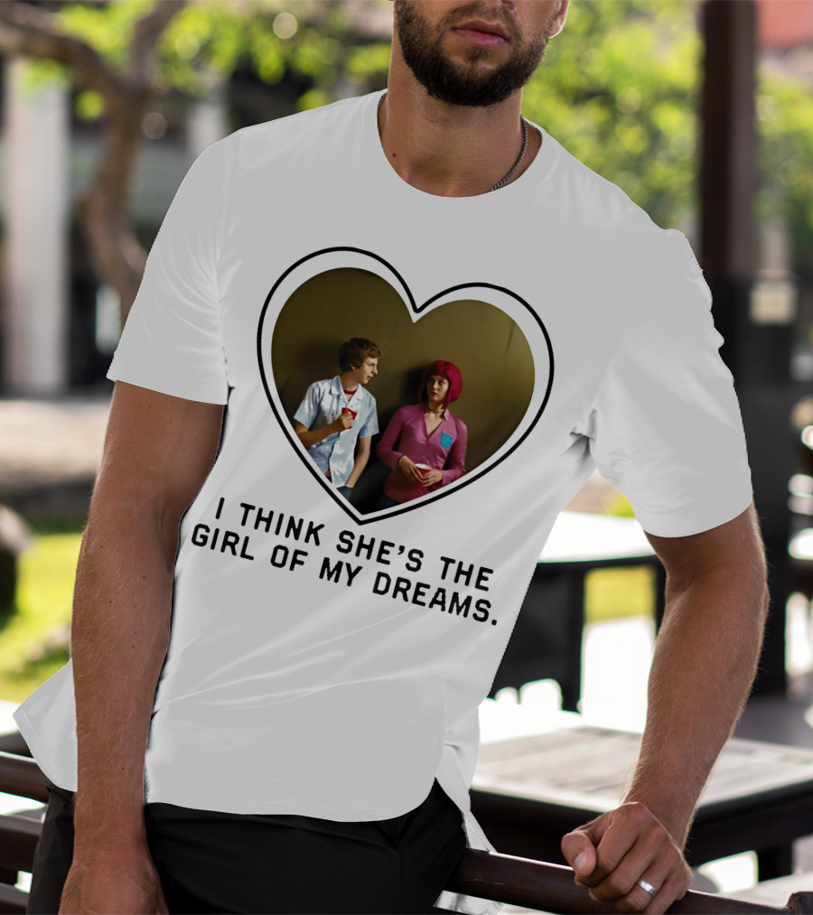 I Think She's The Girl Of My Dreams Heart-Shaped Scene With Young Couple T-Shirt