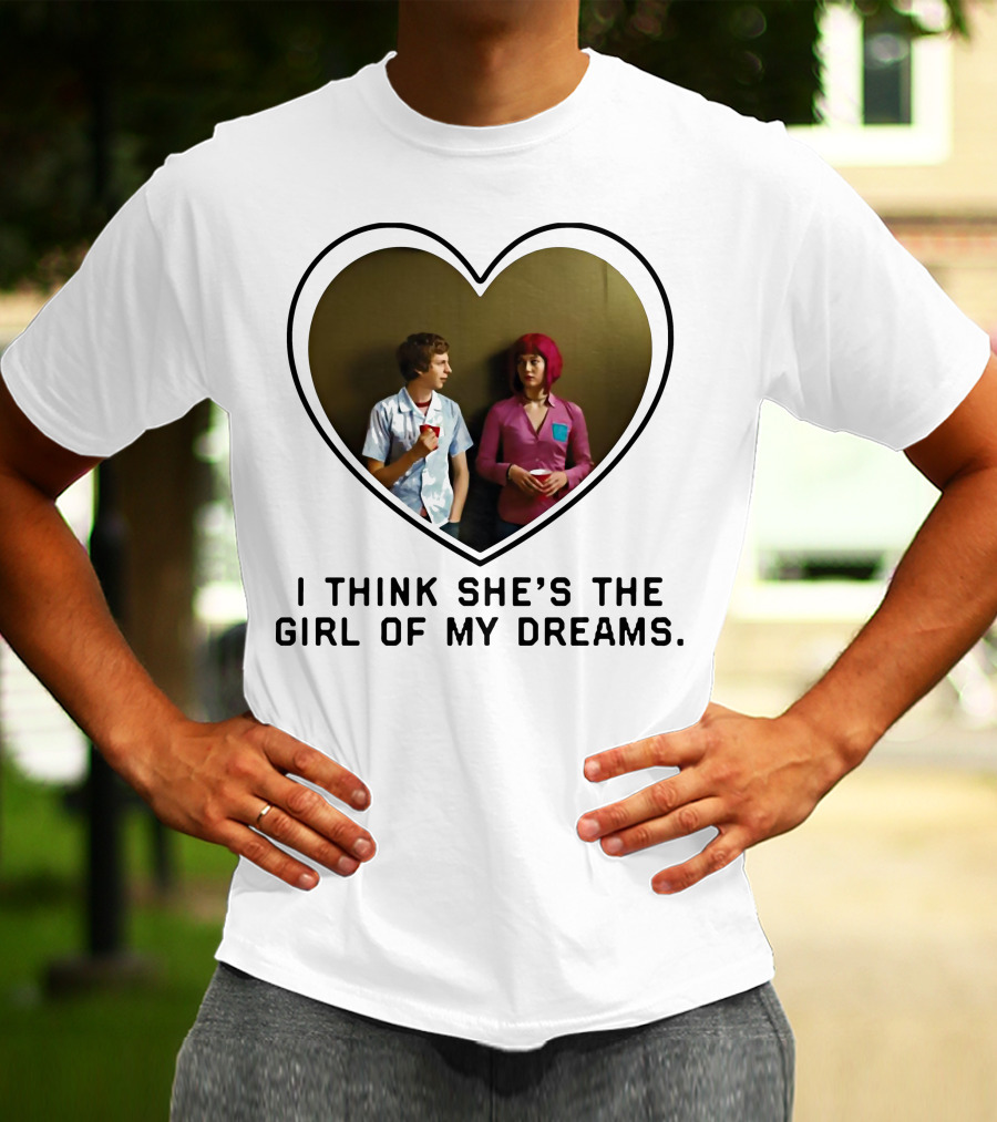 I Think She's The Girl Of My Dreams Heart-Shaped Scene With Young Couple T-Shirt