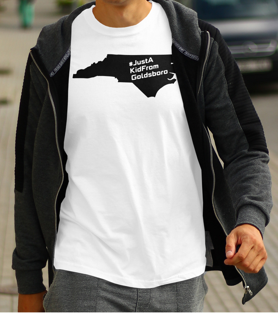 JustAKidFromGoldsboro North Carolina Map T-Shirt