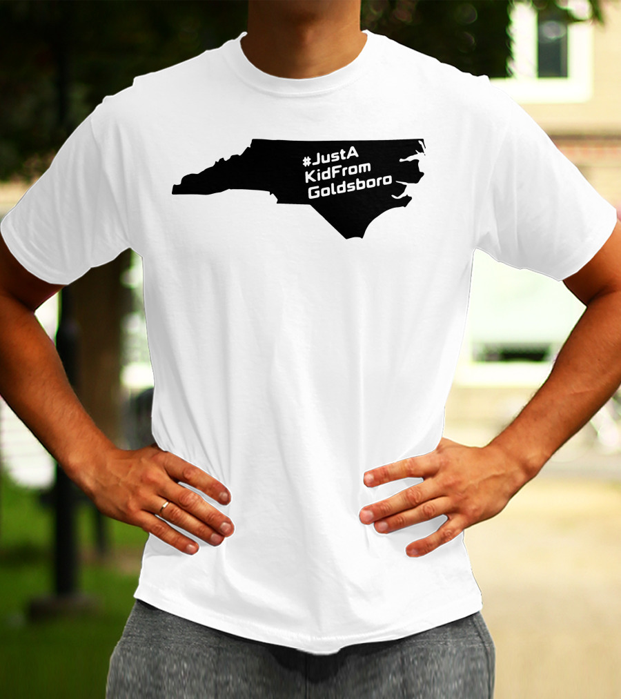 JustAKidFromGoldsboro North Carolina Map T-Shirt