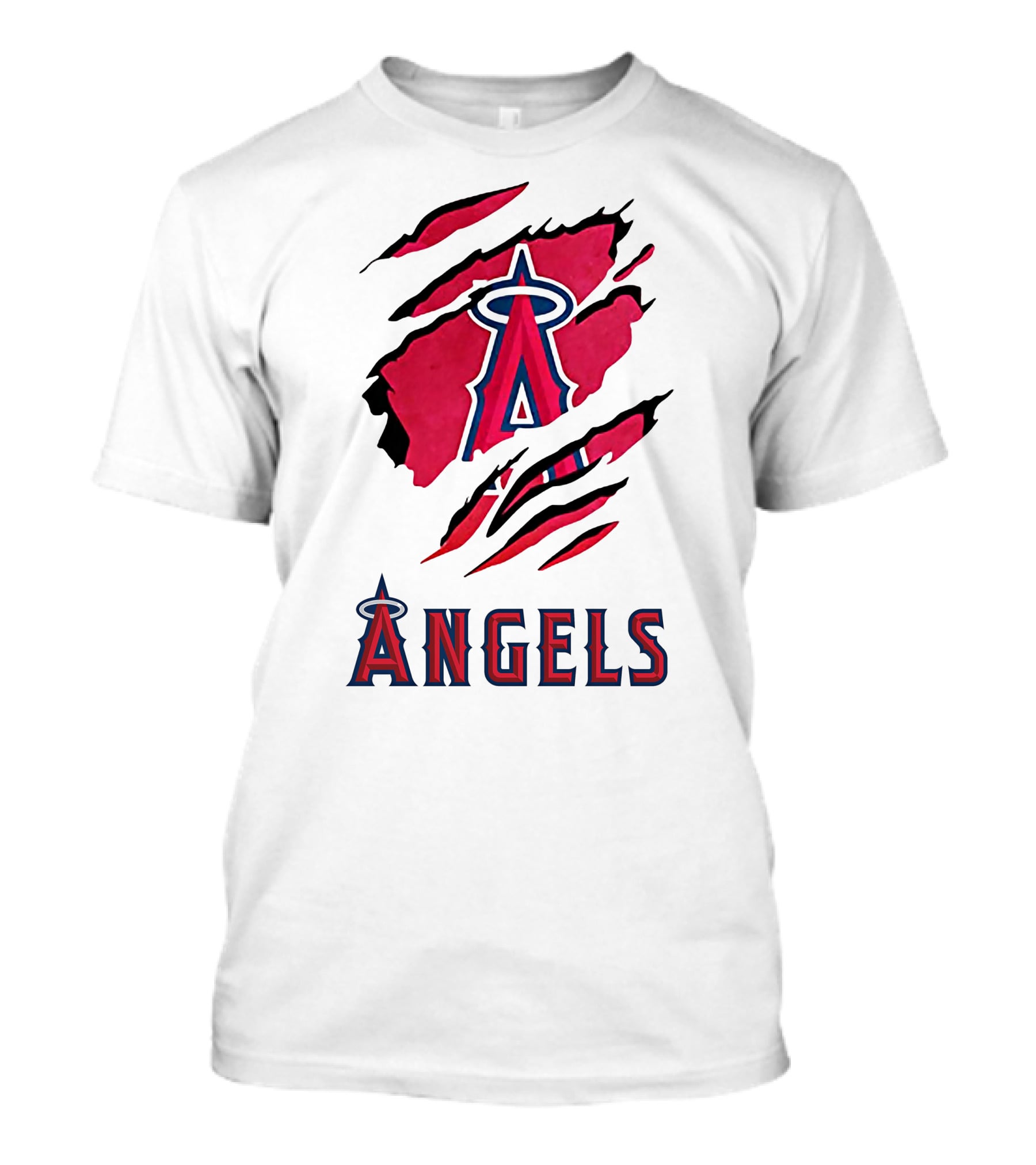 Los Angeles Angels Inside Baseball Claw Marks T-Shirt