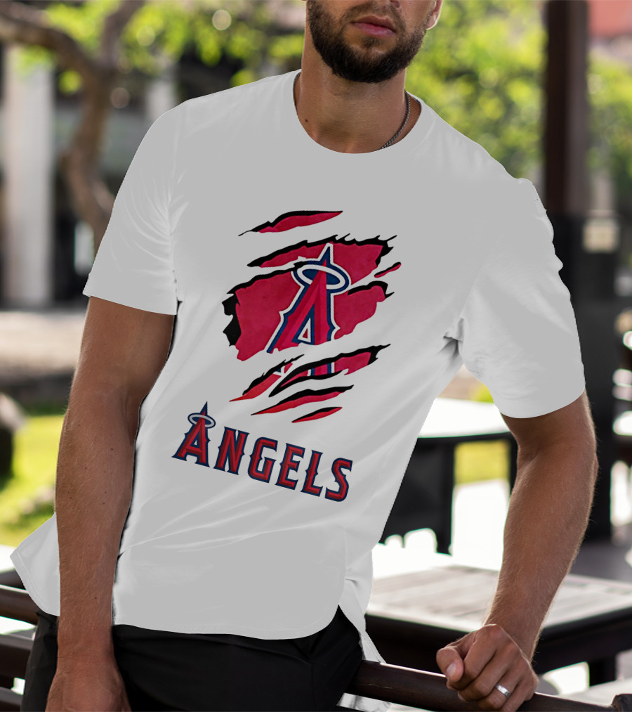 Los Angeles Angels Inside Baseball Claw Marks T-Shirt