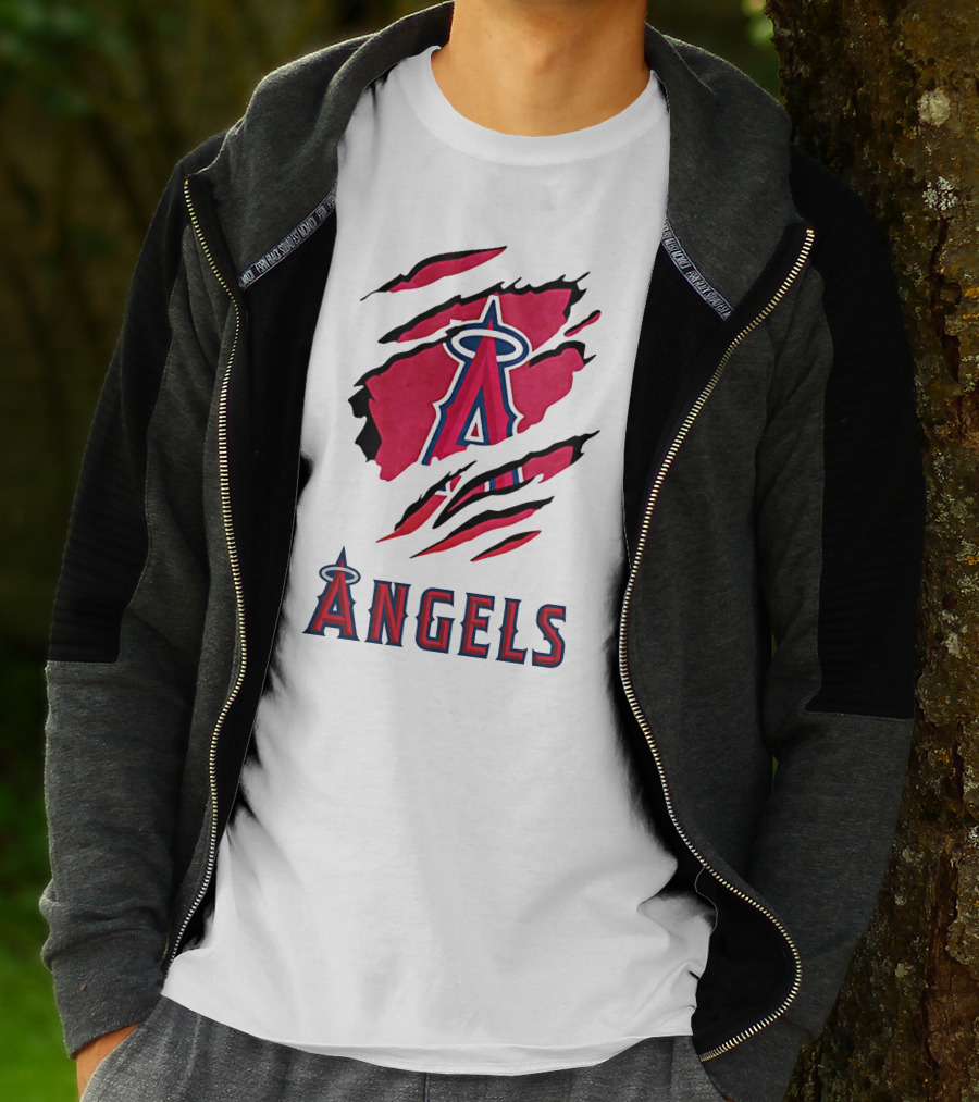 Los Angeles Angels Inside Baseball Claw Marks T-Shirt