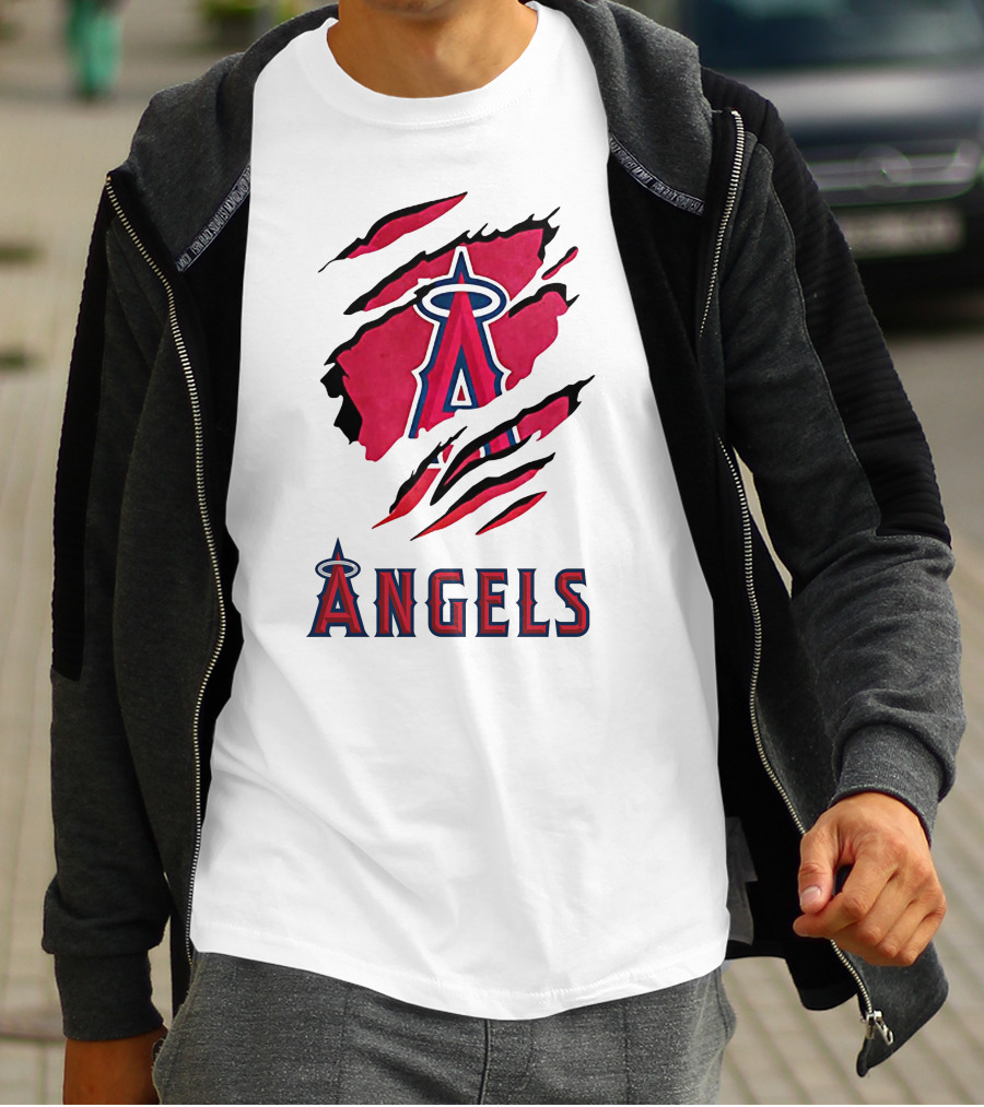 Los Angeles Angels Inside Baseball Claw Marks T-Shirt