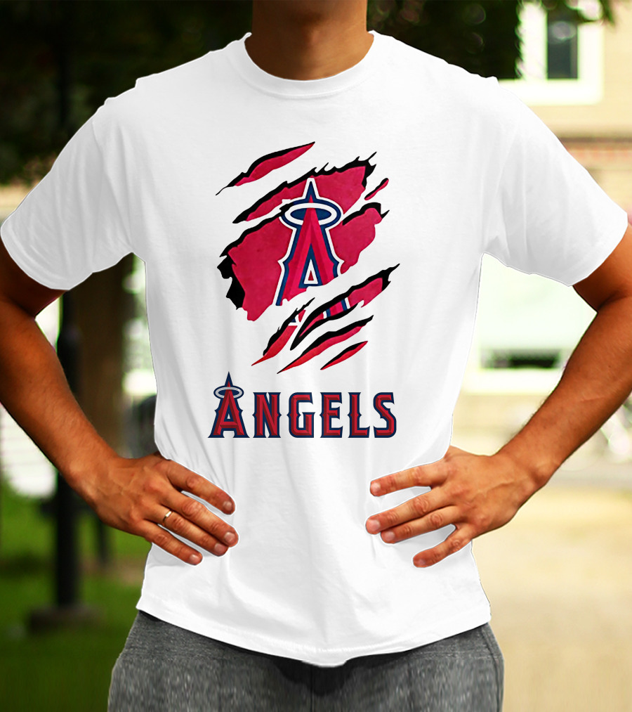 Los Angeles Angels Inside Baseball Claw Marks T-Shirt