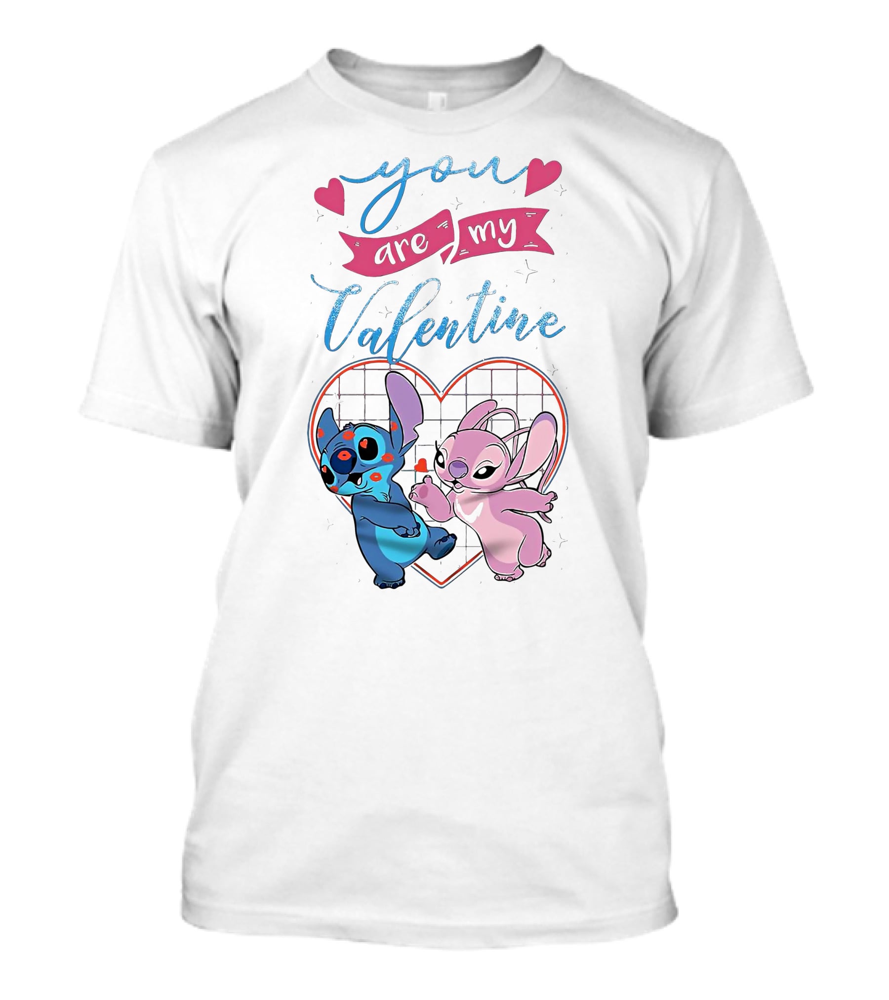 Stitch And Angel You Are My Valentine Heart T-Shirt
