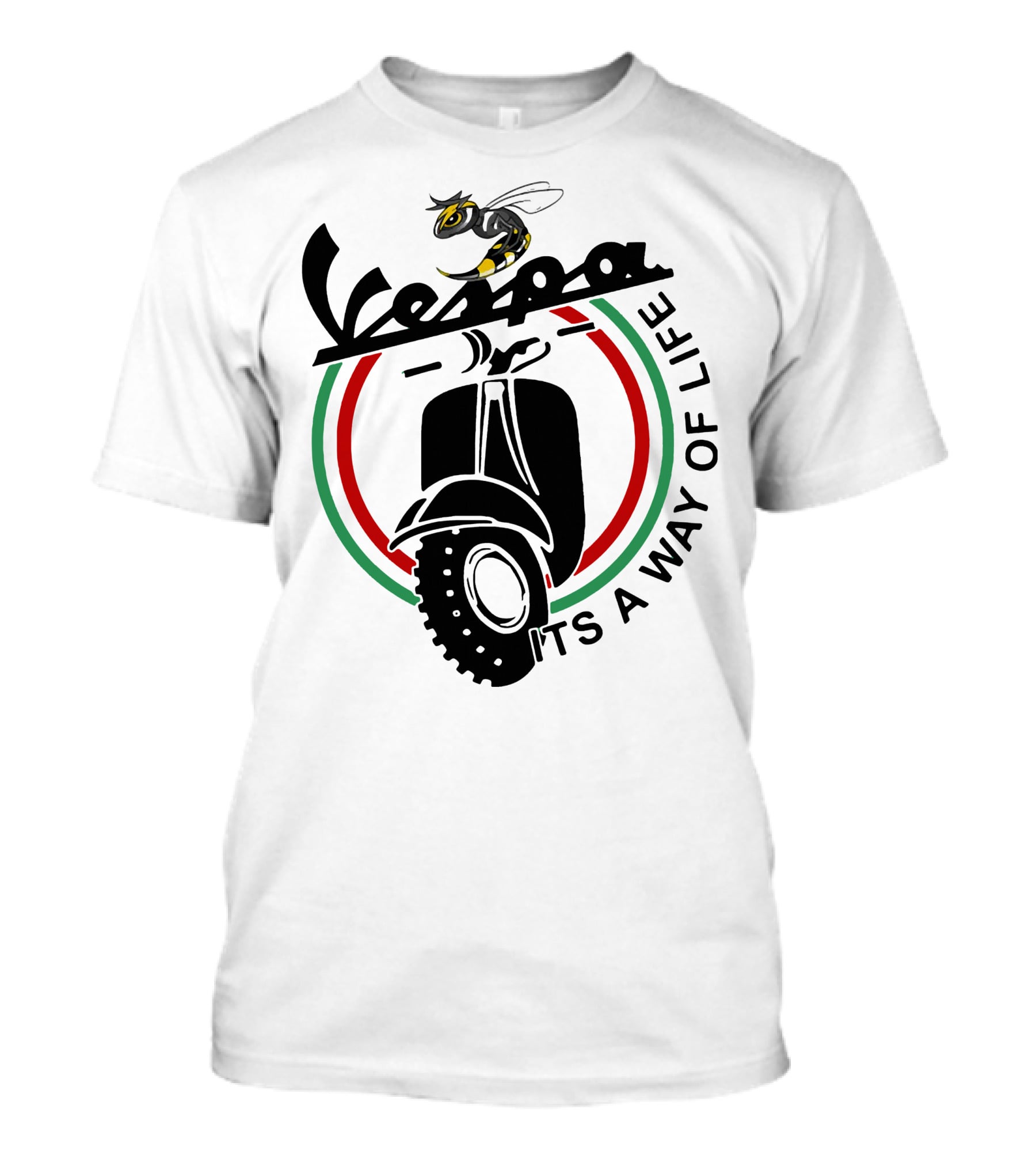 Vespa It's A Way Of Life With Bee And Scooter T-Shirt