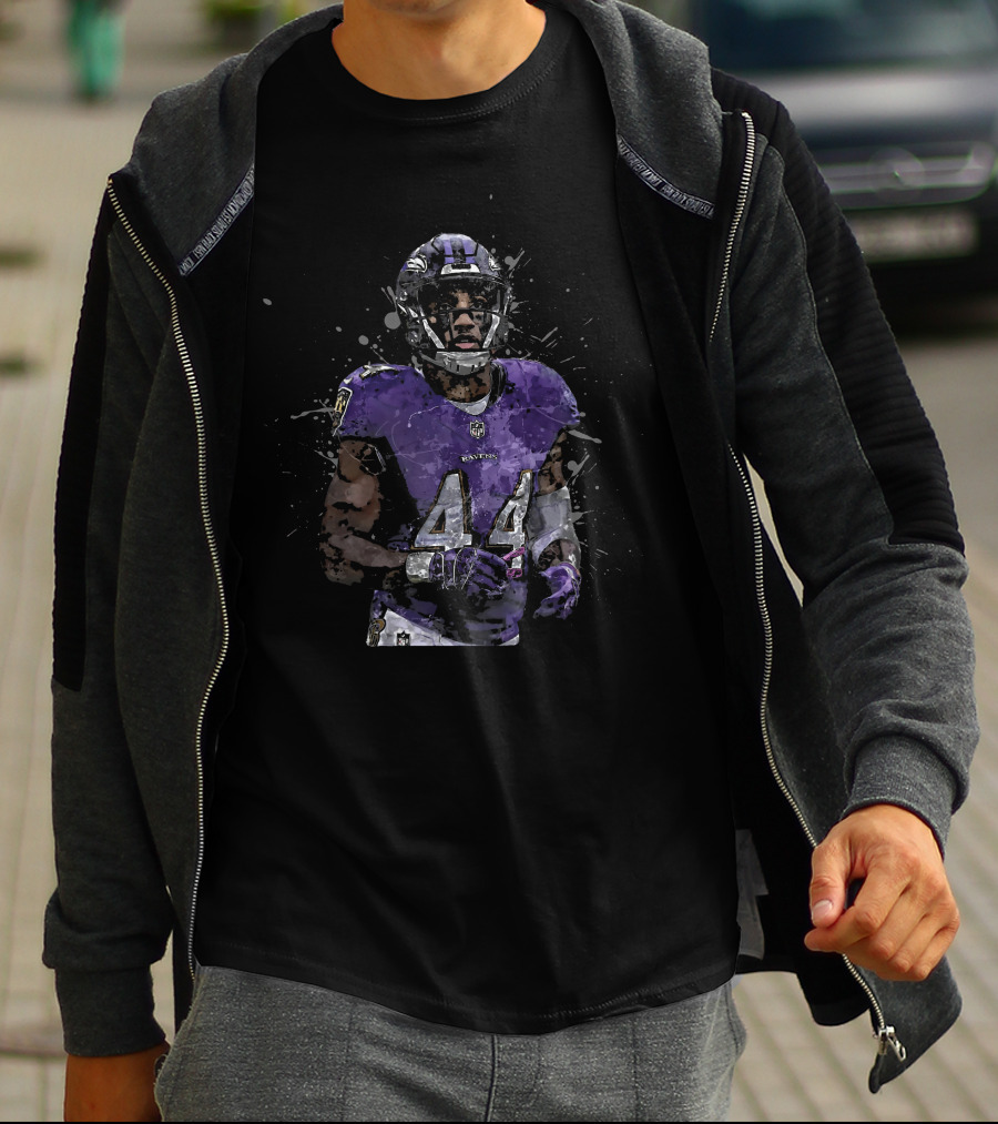 Baltimore Ravens Player 44 NFL Playoffs Football T-Shirt