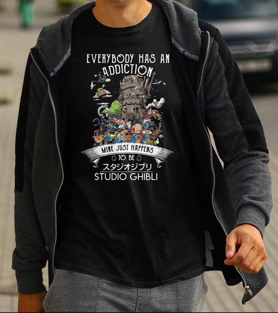 Everybody Has An Addiction Mine Just Happens To Be Studio Ghibli Castle Characters T-Shirt