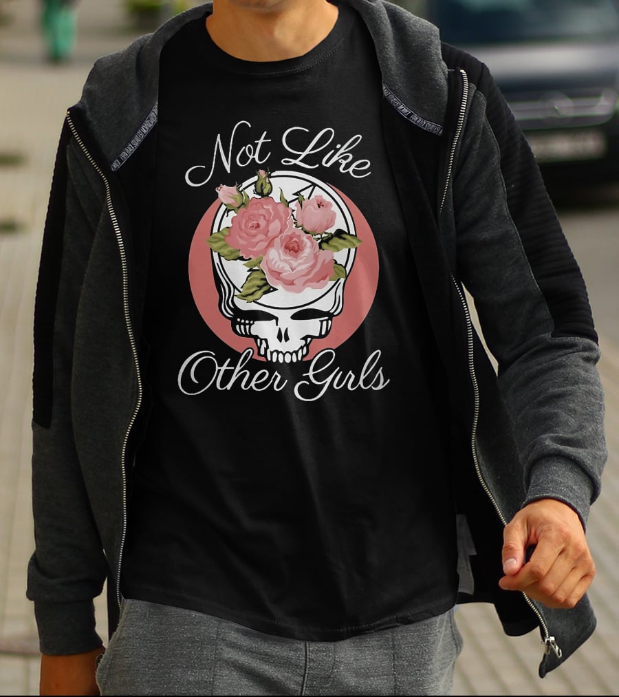 Grateful Dead Skull Not Like Other Girls Roses T-Shirt
