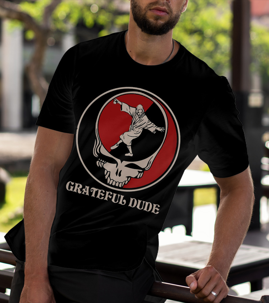 Grateful Dude Steal Your Face Skeleton Dancing Monk T-Shirt