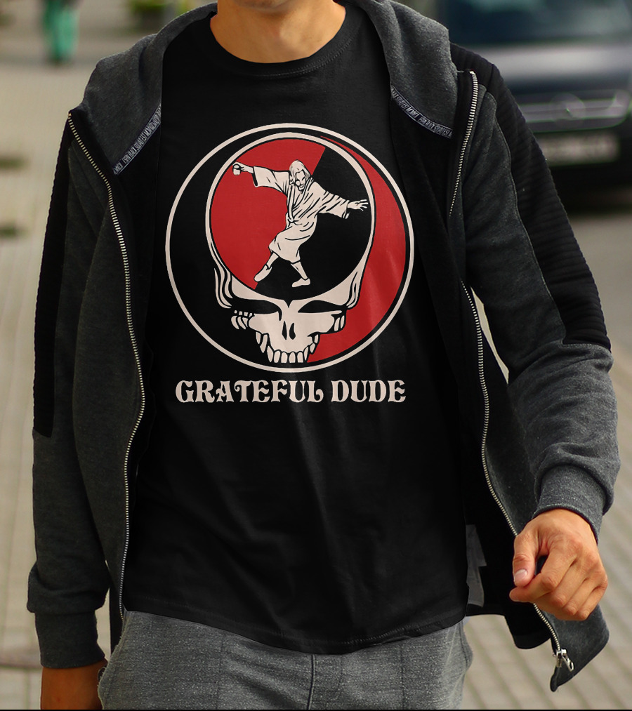 Grateful Dude Steal Your Face Skeleton Dancing Monk T-Shirt